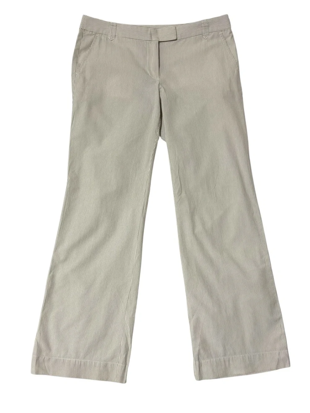 J. Crew City Fit Wide Leg Seersucker Pants